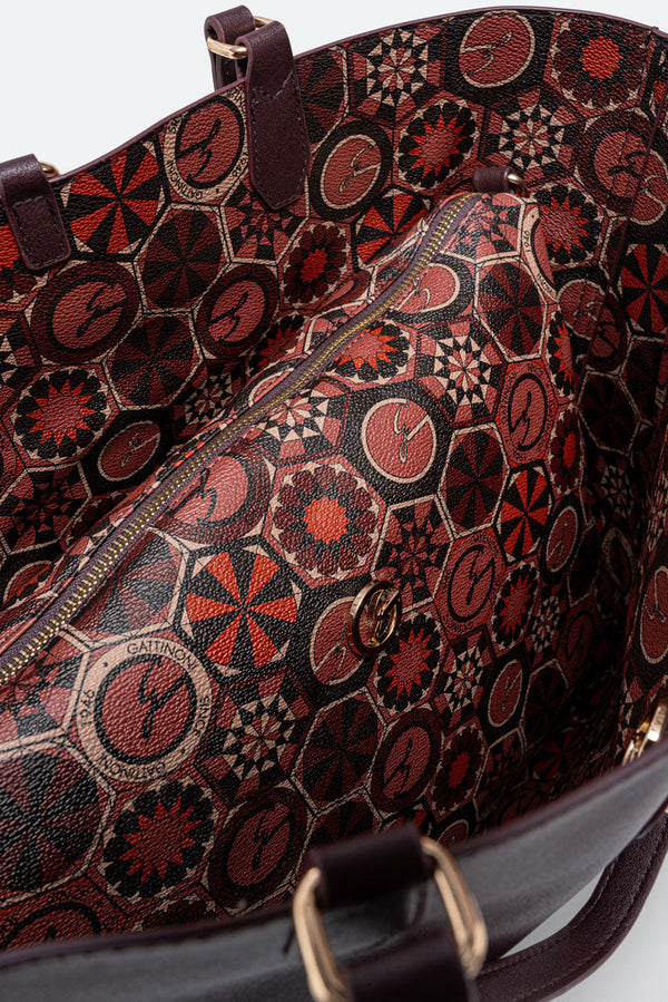Omkeerbare Shopper Tas Teodosia Garnet