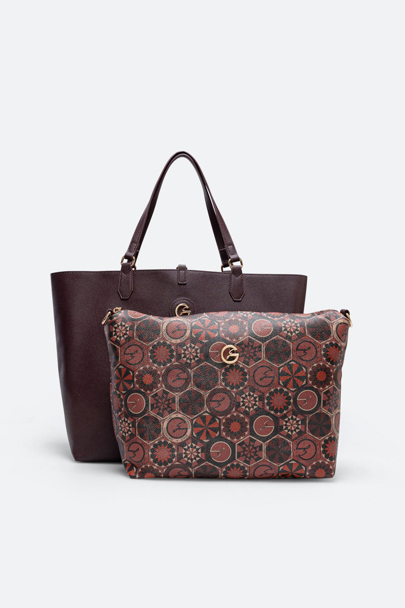 Omkeerbare Shopper Tas Teodosia Garnet