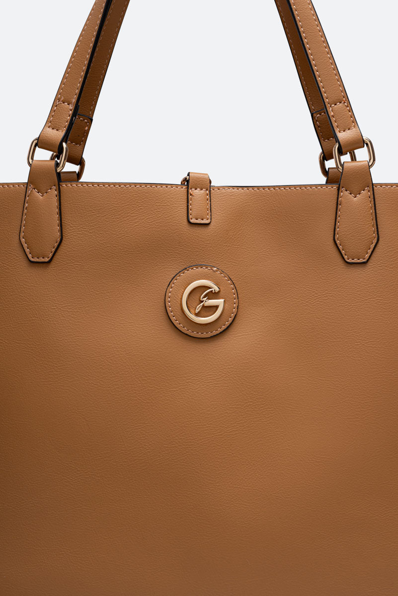 Teodosia Reversible Shoulder Bag Franca Travertino