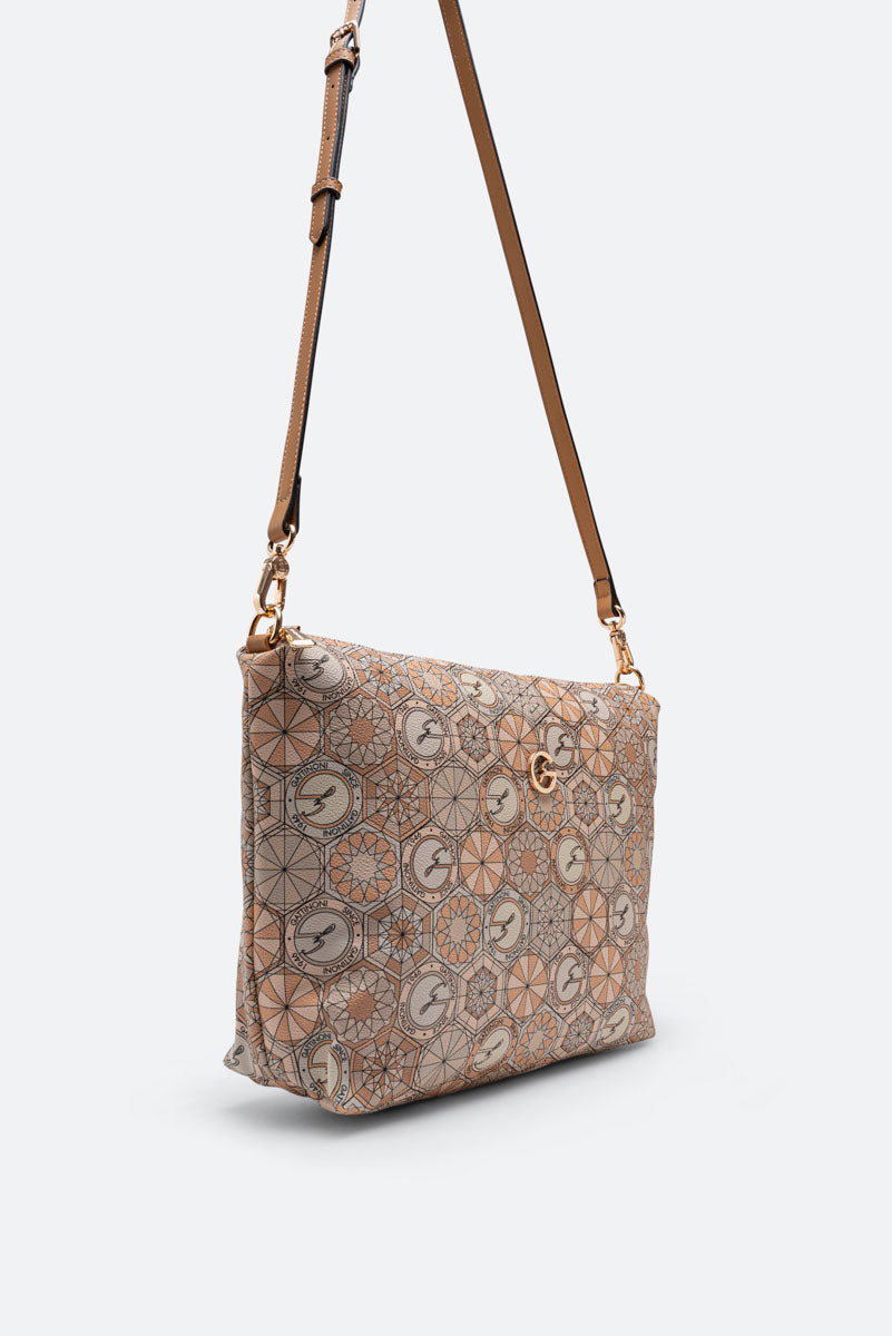 Bolso de hombro reversible Teodosia Franca Travertino