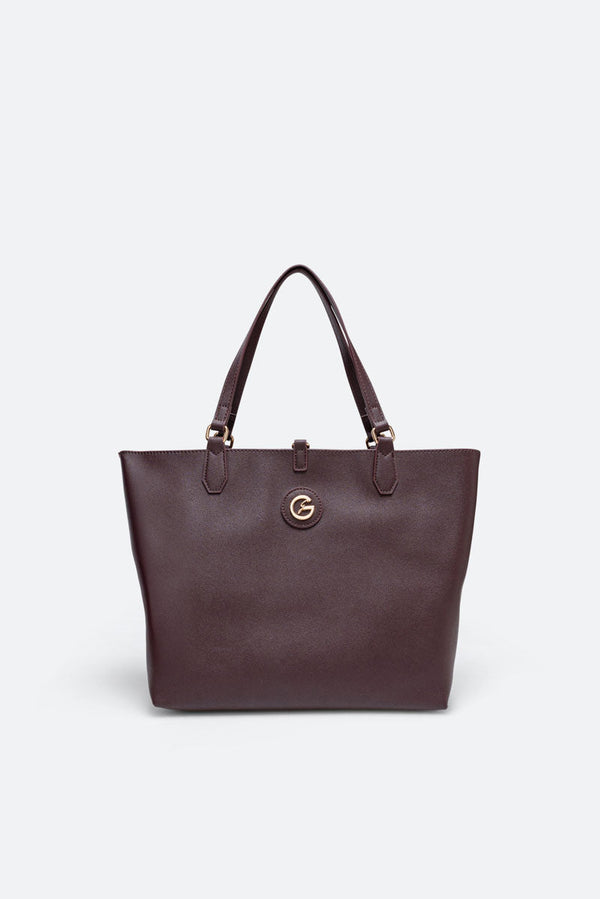 Reversible Medium Shopping Bag Teodosia Garnet