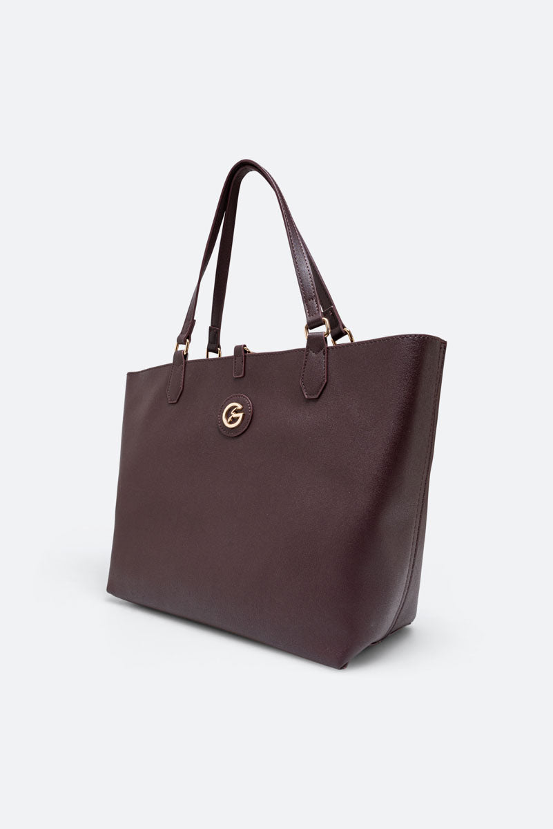 Reversible Medium Shopping Bag Teodosia Garnet