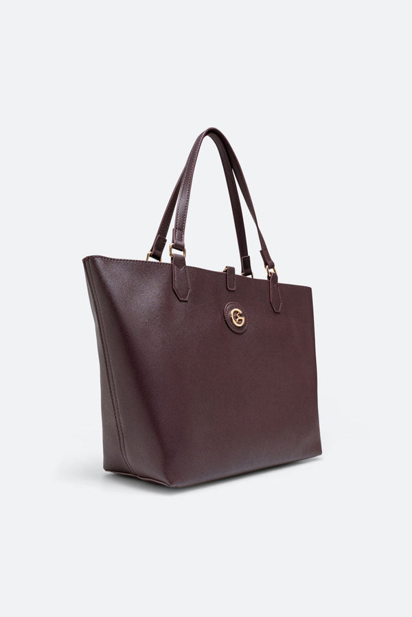 Reversible Medium Shopping Bag Teodosia Garnet