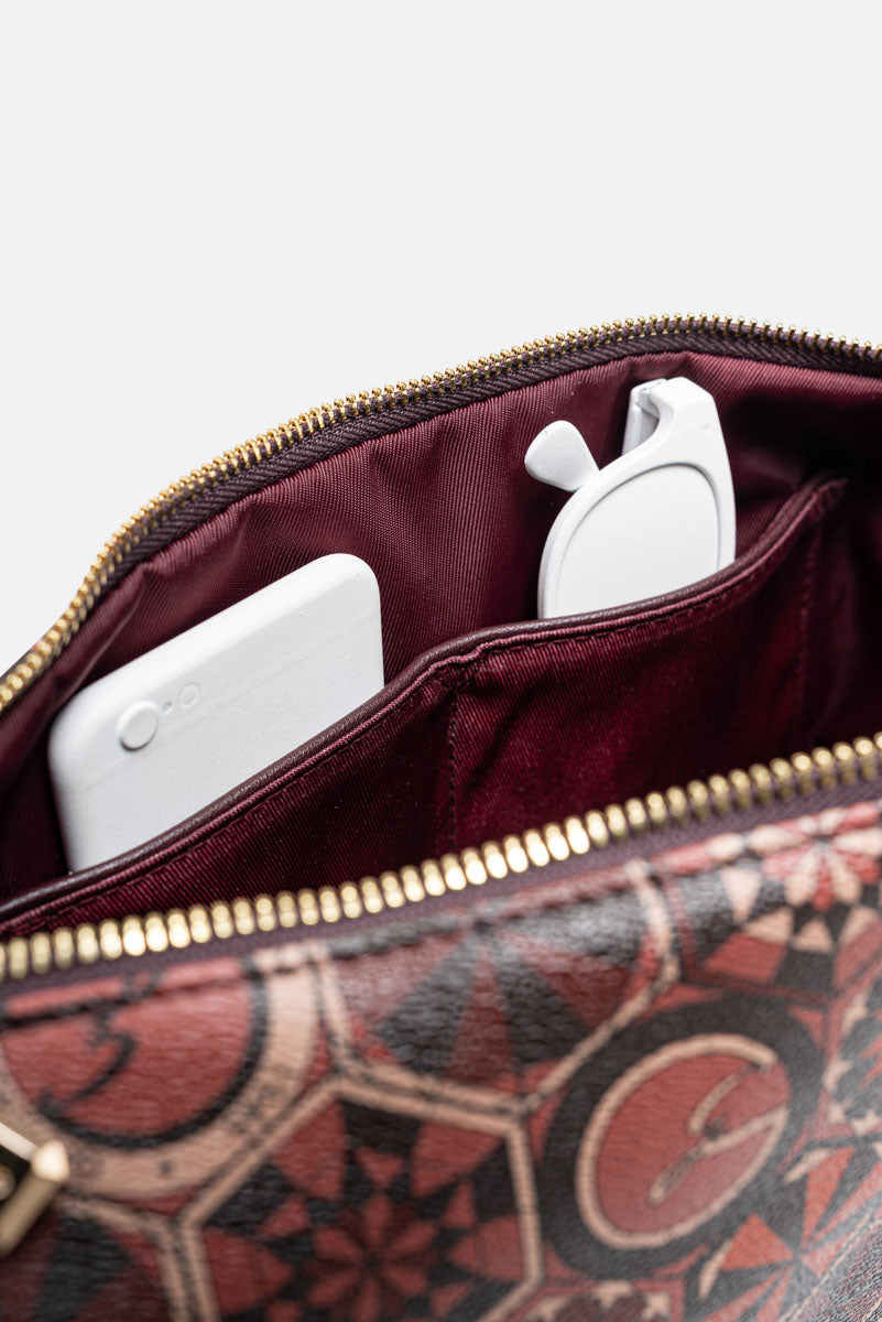 Reversible Medium Shopping Bag Teodosia Garnet