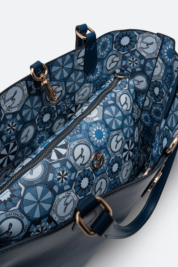Bolso de hombro reversible Teodosia Cosetta Lapis Lazuli