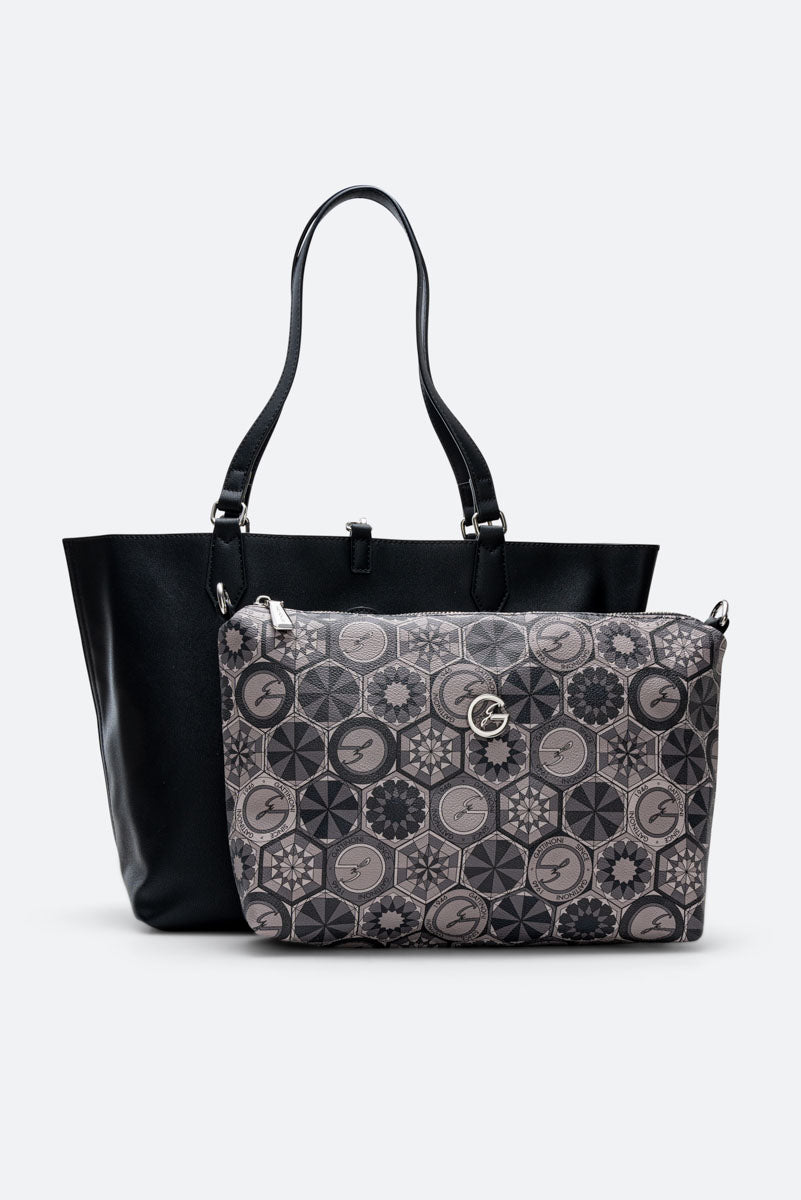 Bolsa de Compras Reversível Média Teodosia Fumaça