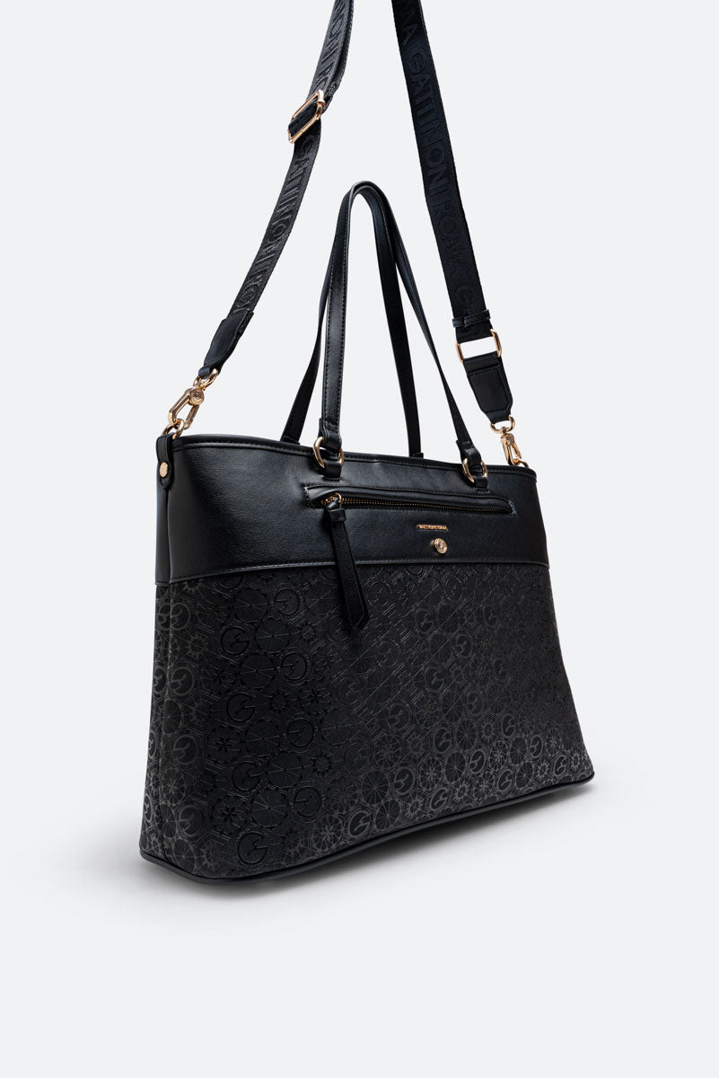 Teodosia Casual Black Shoulder Bag