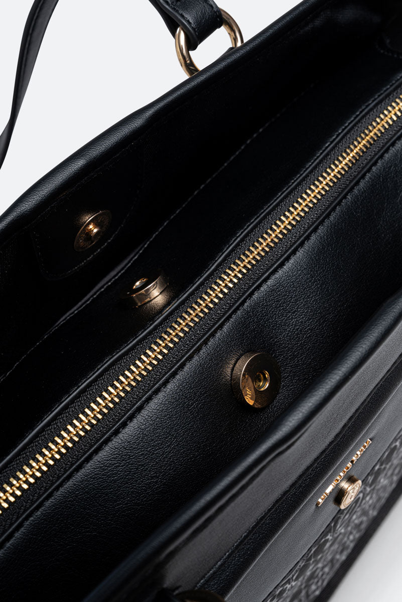 Teodosia Casual Black Shoulder Bag