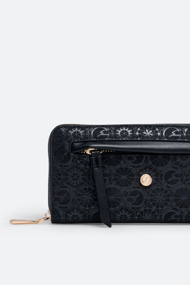 Teodosia Casual Black Zip Wallet