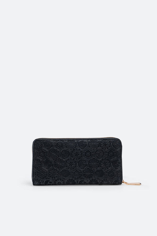 Teodosia Casual Black Zip Wallet