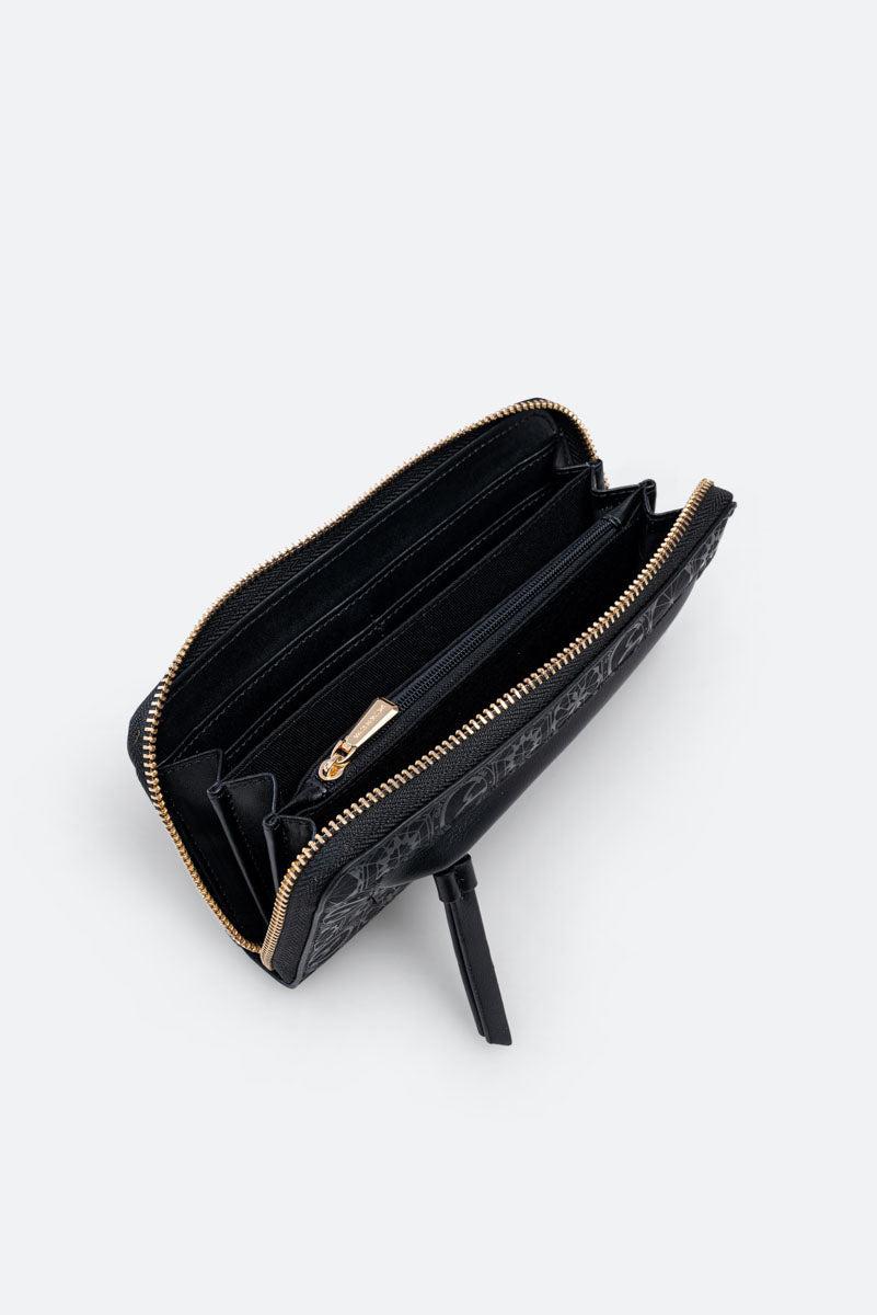 Teodosia Casual Black Zip Wallet