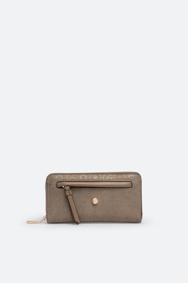 Teodosia Casual Zip Wallet in Dove Grey