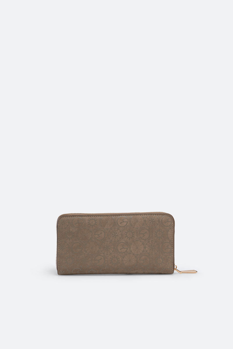 Teodosia Casual Zip Wallet in Dove Grey