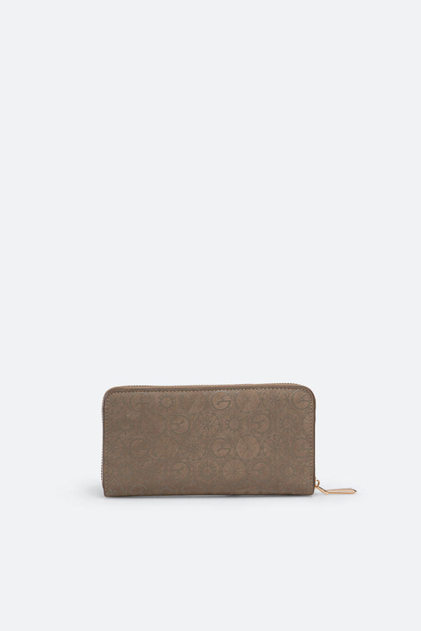 Teodosia Casual Zip Wallet in Dove Grey