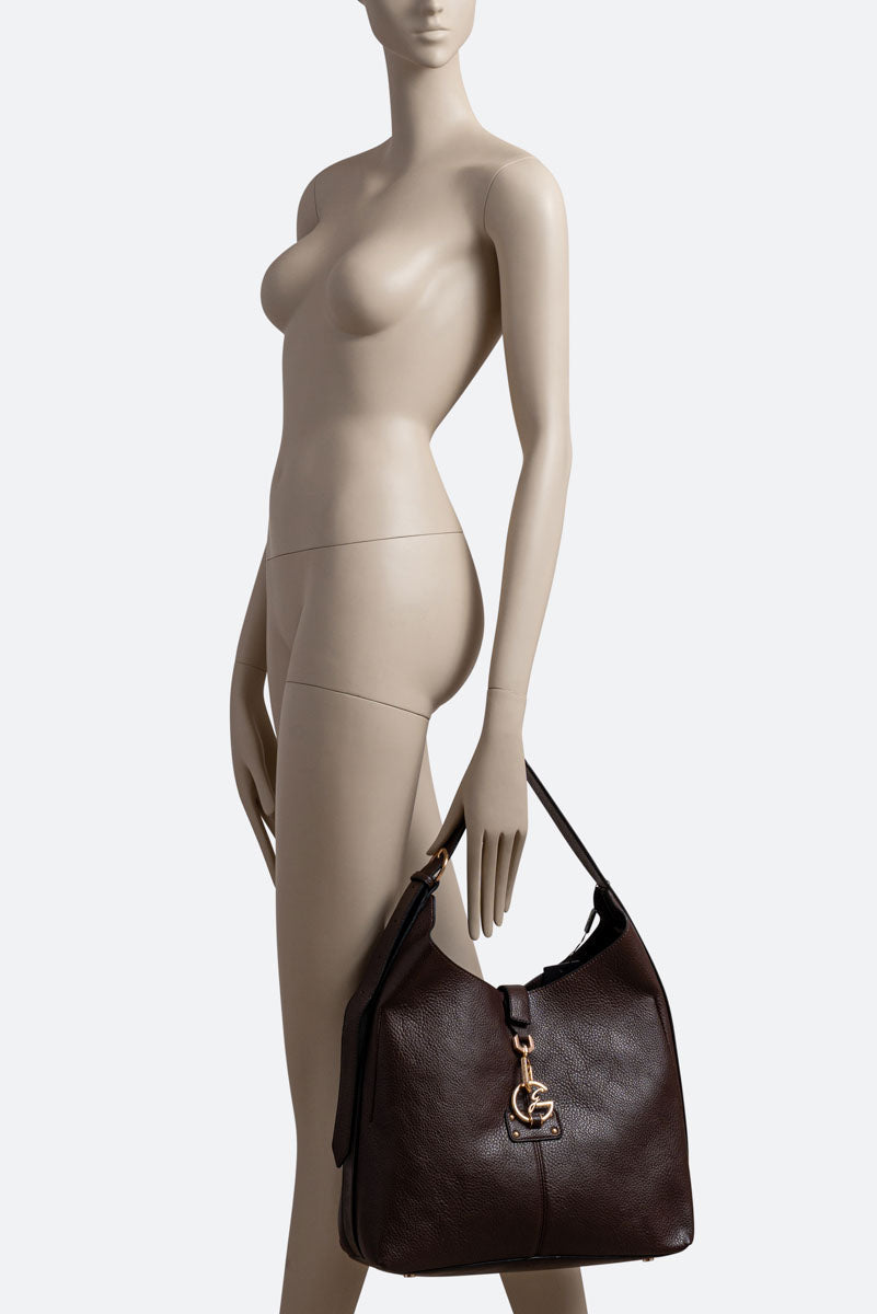 Hobo Lauren in Brown Synthetic Leather