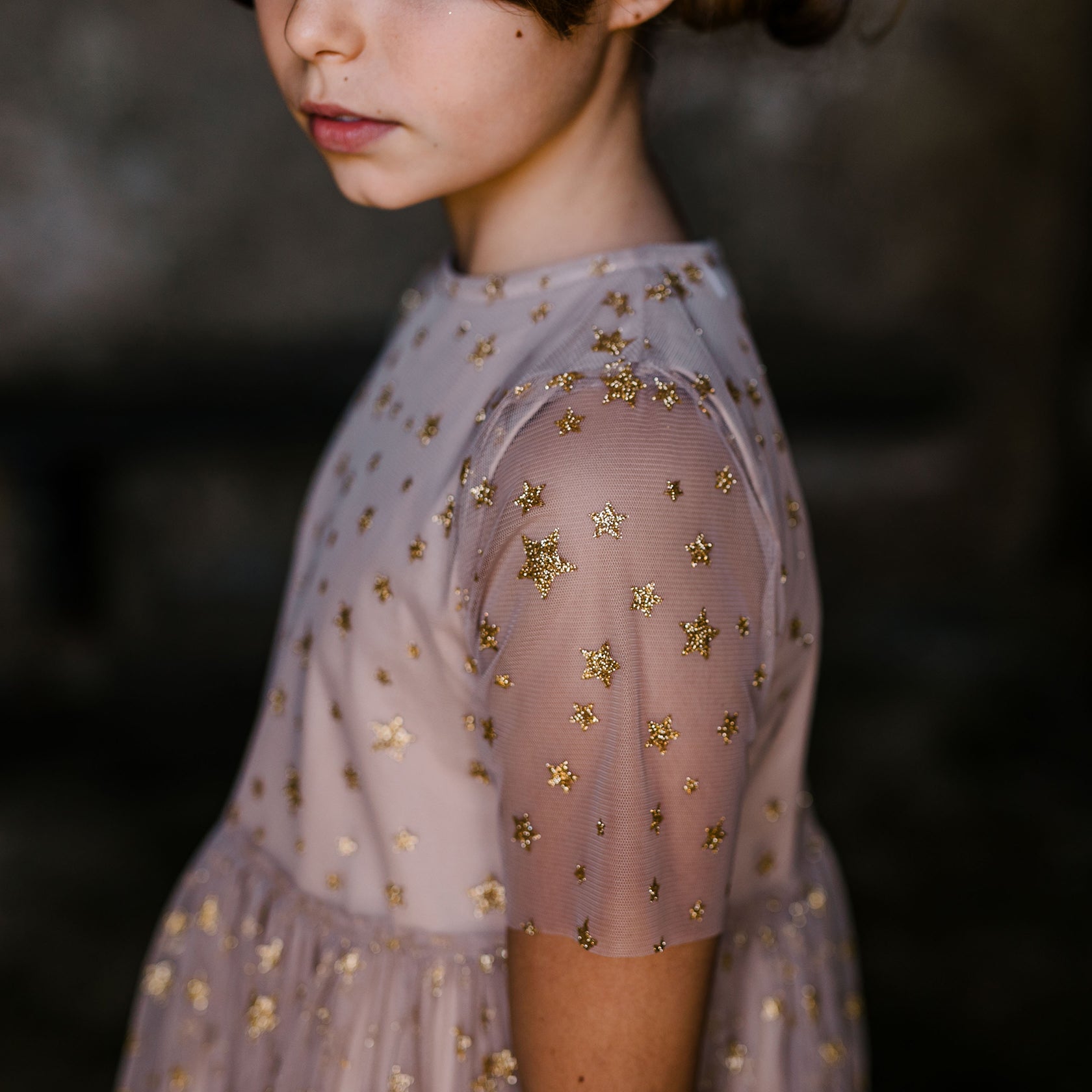 DOUBLE TULLE DRESS WITH STARS