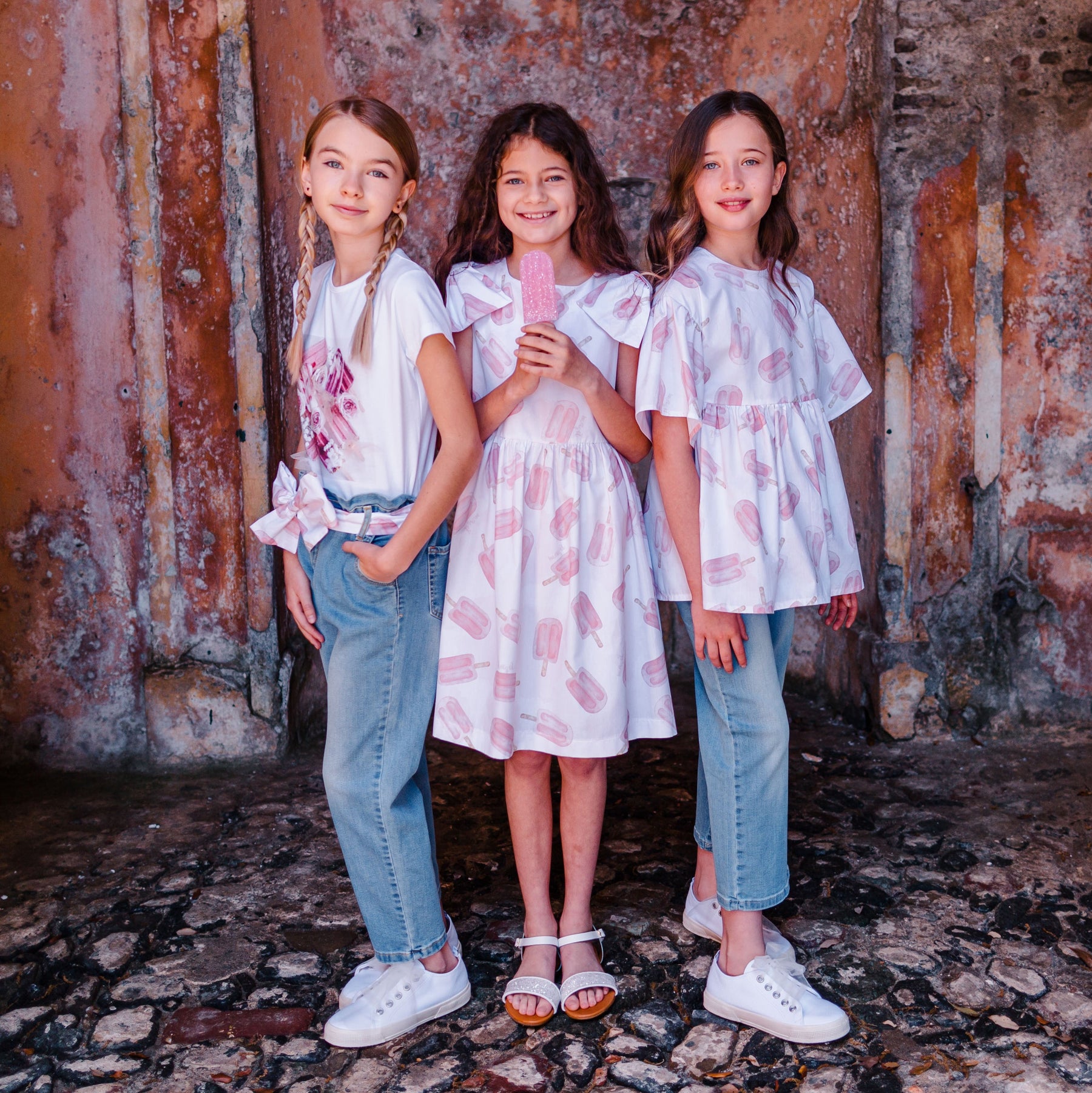 PINK ICICLE PRINT DRESS