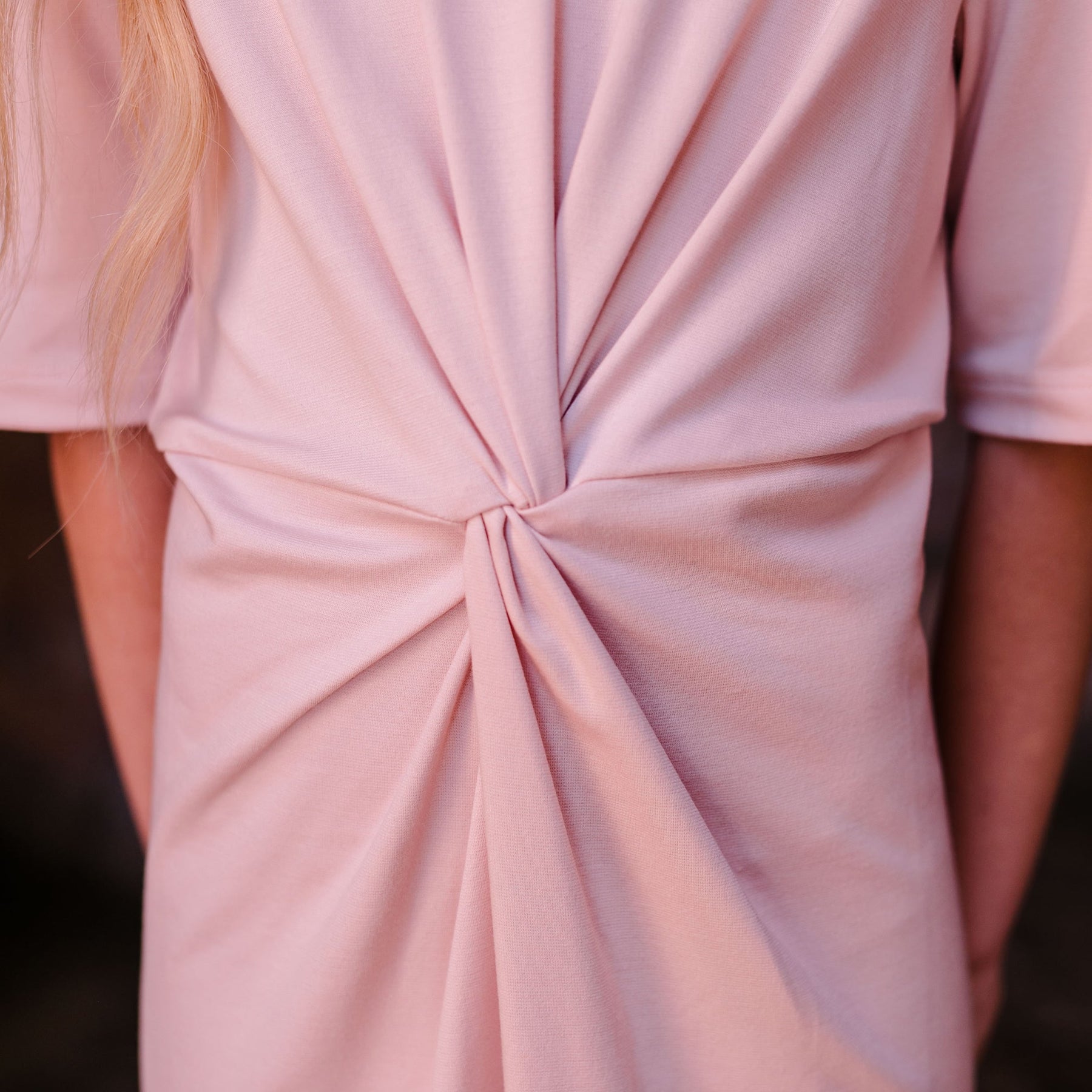 MILANO STITCH DRESS WITH KNOT