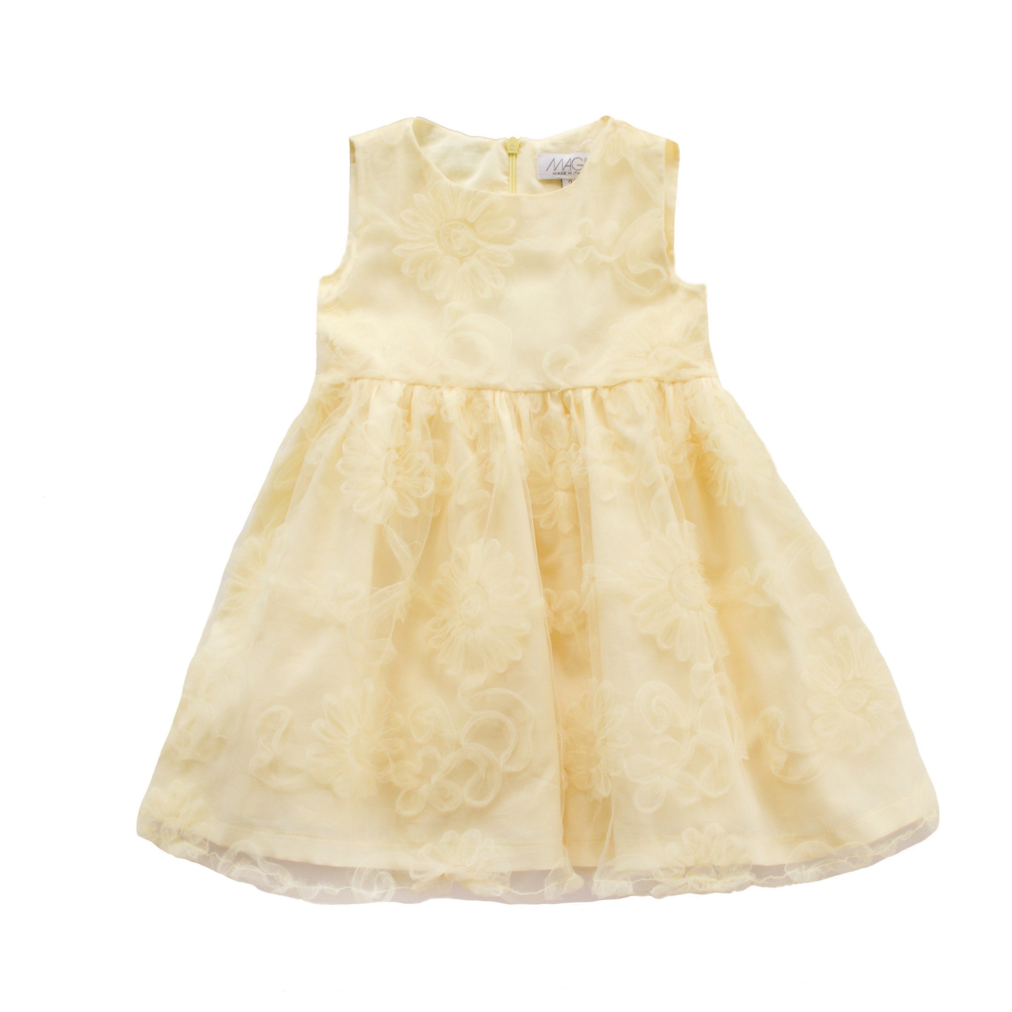 EMBROIDERED TULLE DRESS DAISIES