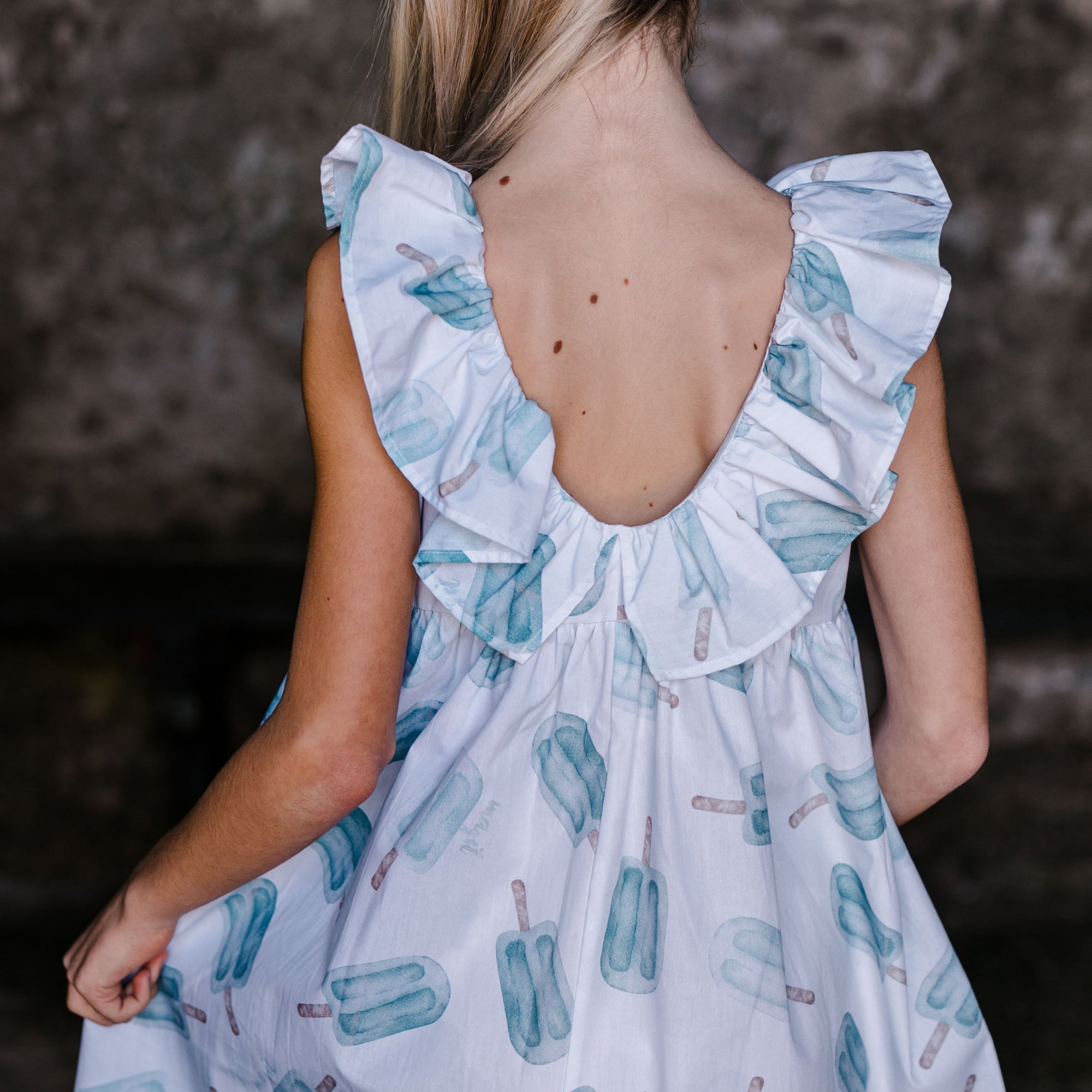 DRESS WITH RUFFLE DETAIL