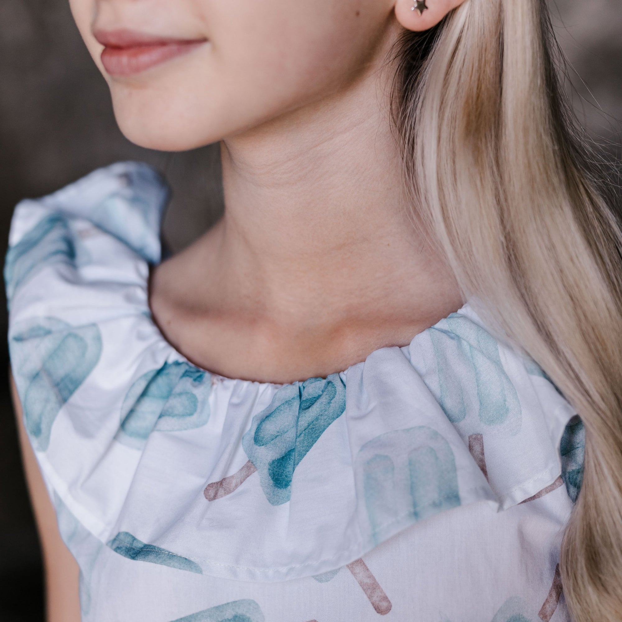 DRESS WITH RUFFLE DETAIL