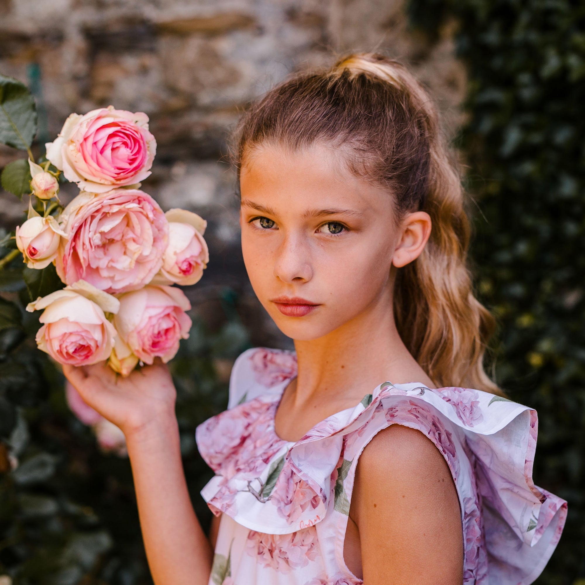 DRESS WITH RUFFLE DETAIL