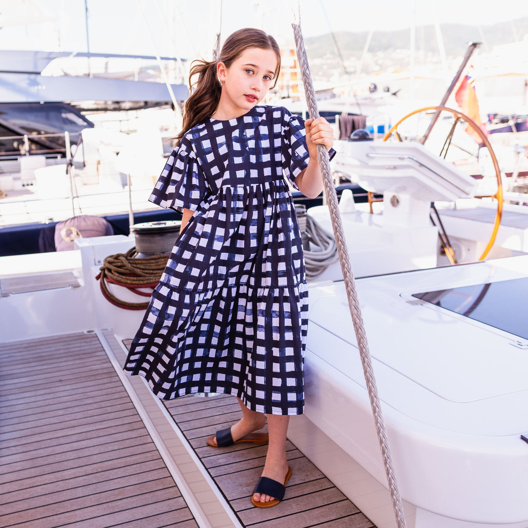 LONG VICHY DRESS