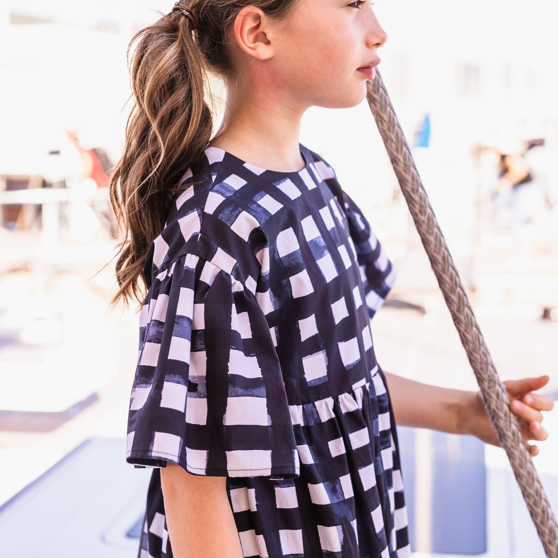 LONG VICHY DRESS
