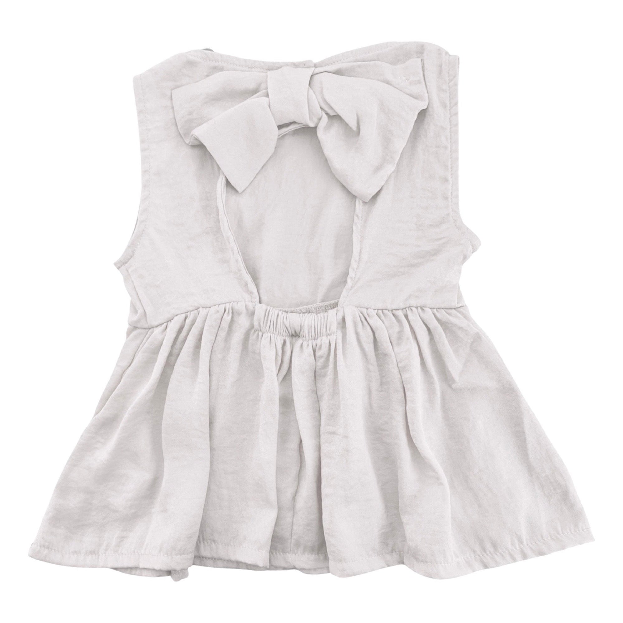 TOP SILK HAND CUT OUT AND BOW