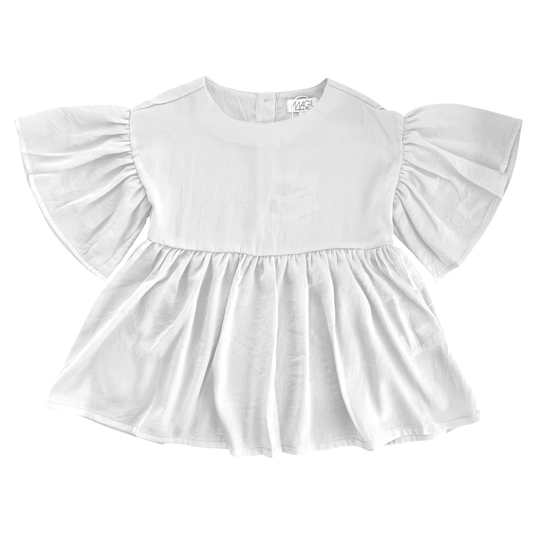 SILK TOUCH SHIRT WITH RUFFLE SLEEVES