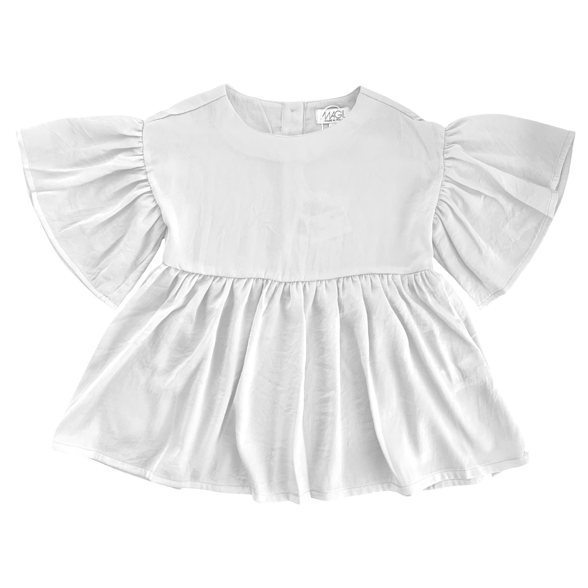 SILK TOUCH SHIRT WITH RUFFLE SLEEVES