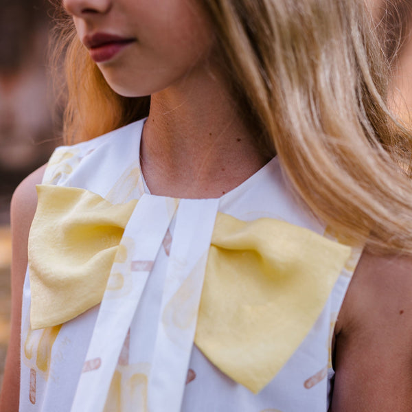 YELLOW ICE POPS TOP WITH MAXI BOW