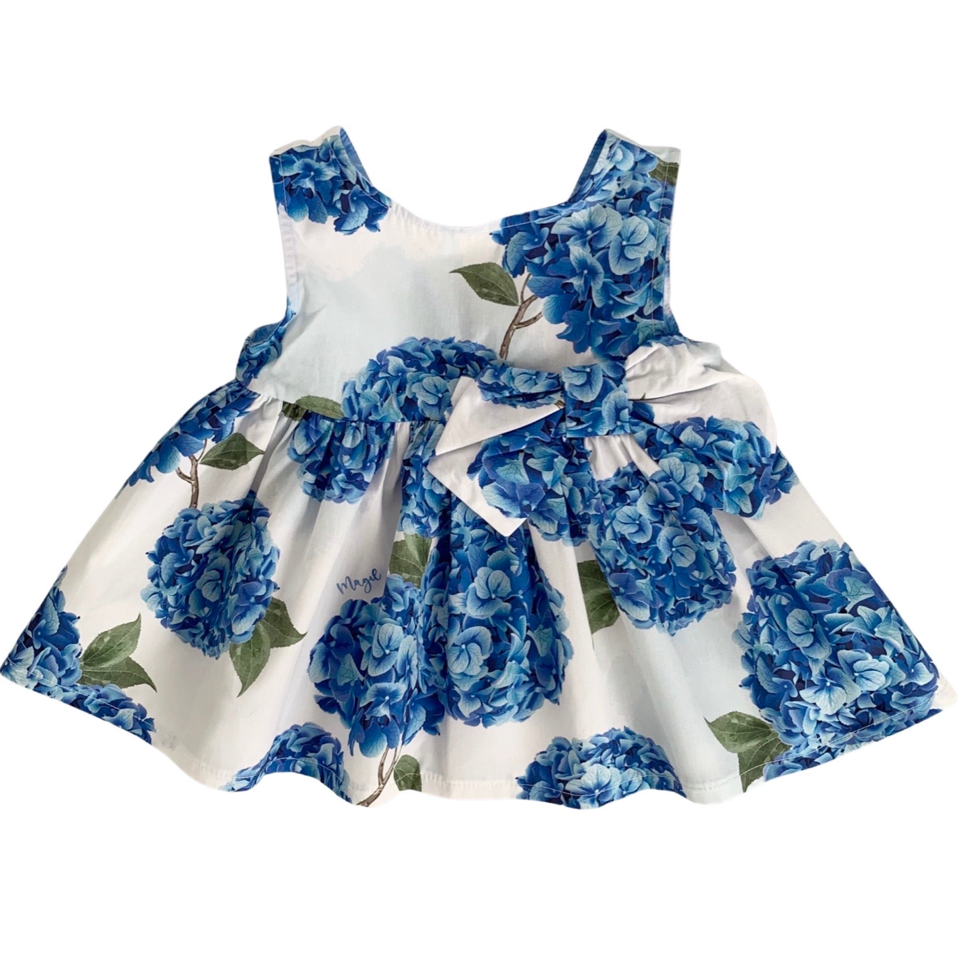 PRINTED TOP WITH FRONT BOW
