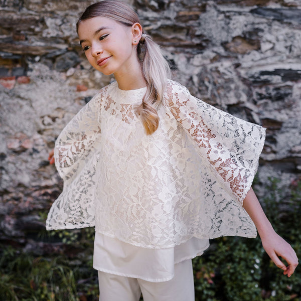 LACE CAPE WITH TANK TOP