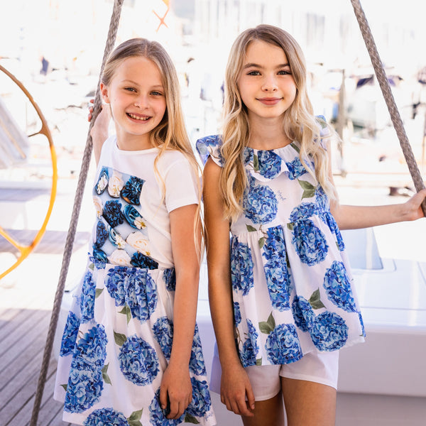 RUFFLED PATTERNED SKIRT