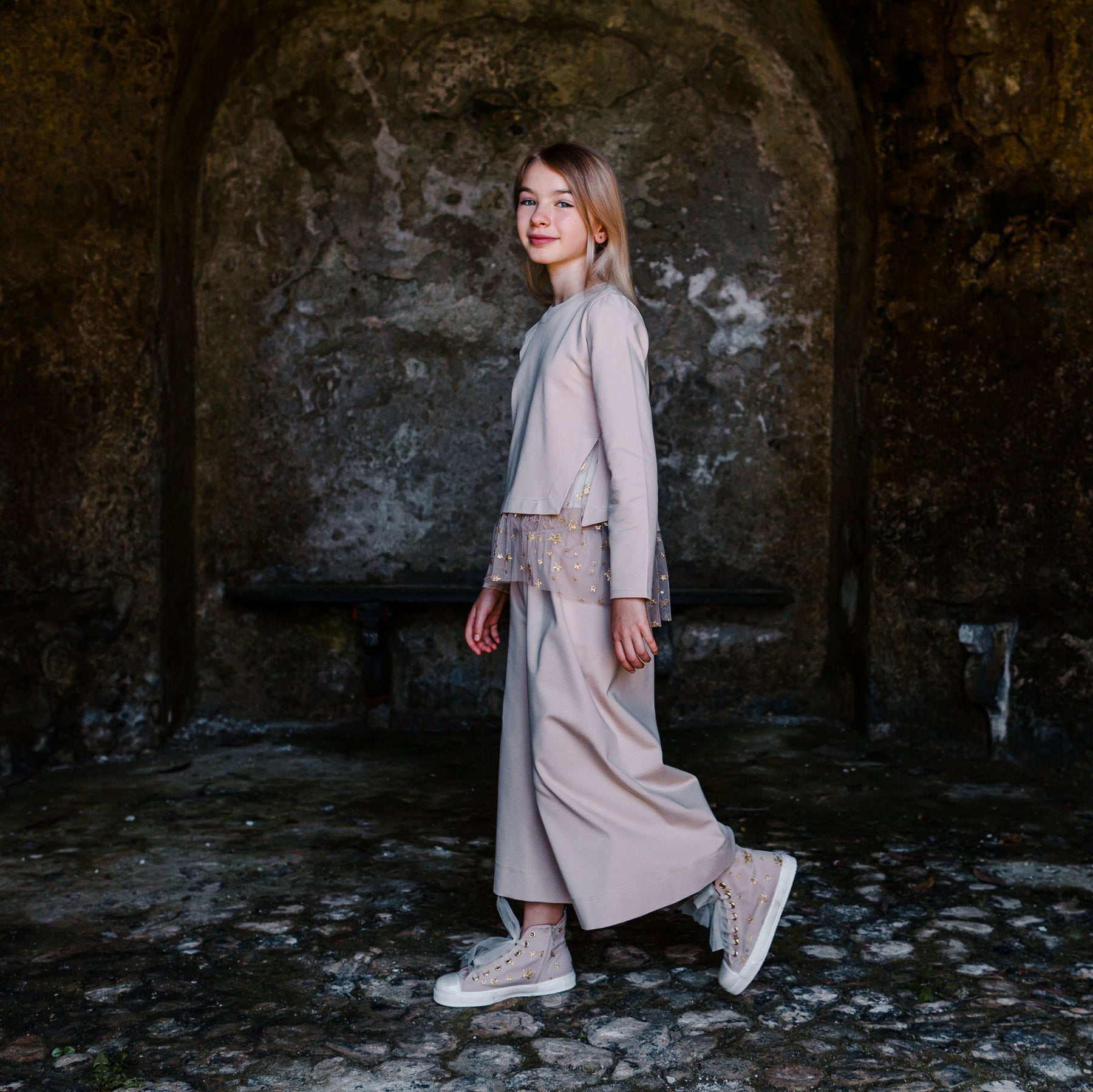 PANTALONES CARAMELLA EN PUNTADA MILANO