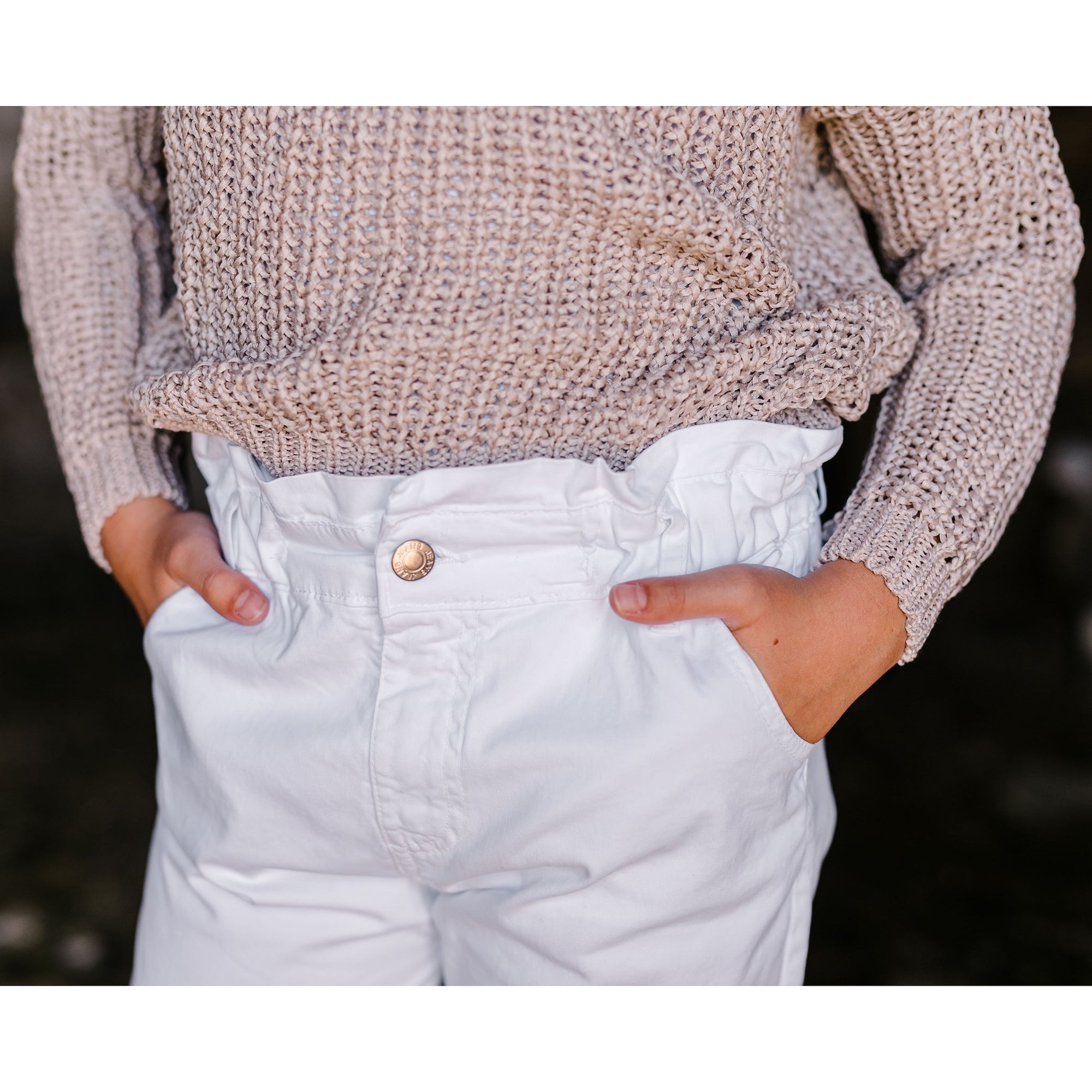 JEANS A CARAMELLA BIANCO