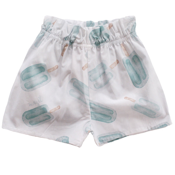 MINT GREEN POPSICLE PRINTED SHORTS