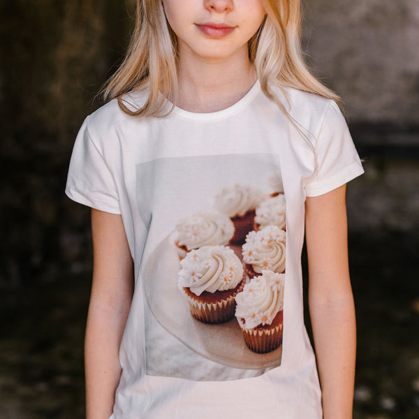 CUPCAKE PRINT T-SHIRT