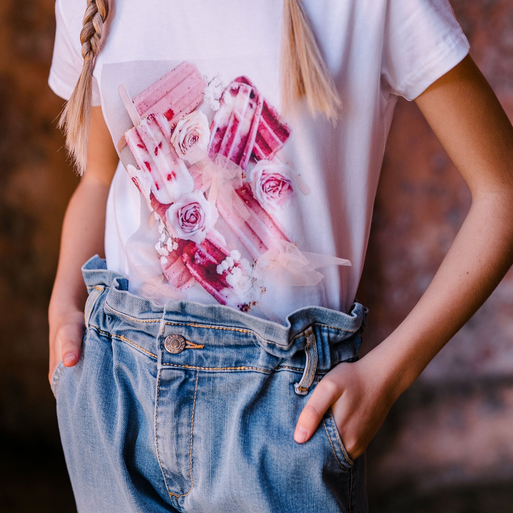 T-SHIRT STAMA ICE CREAM PINK