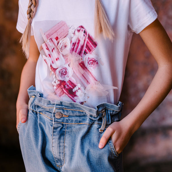 T-SHIRT STAMA GHIACCIOLI ROSA