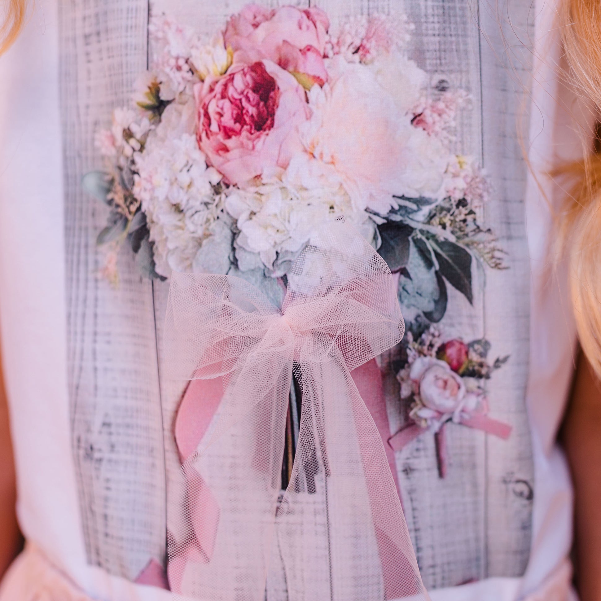 T-SHIRT BOUQUET PINK PRINT