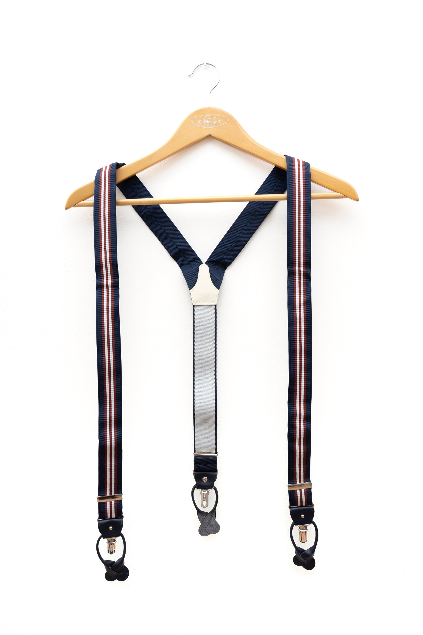 Red Stripe Fabric Suspenders