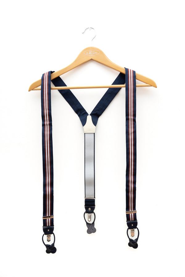 Red Stripe Fabric Suspenders