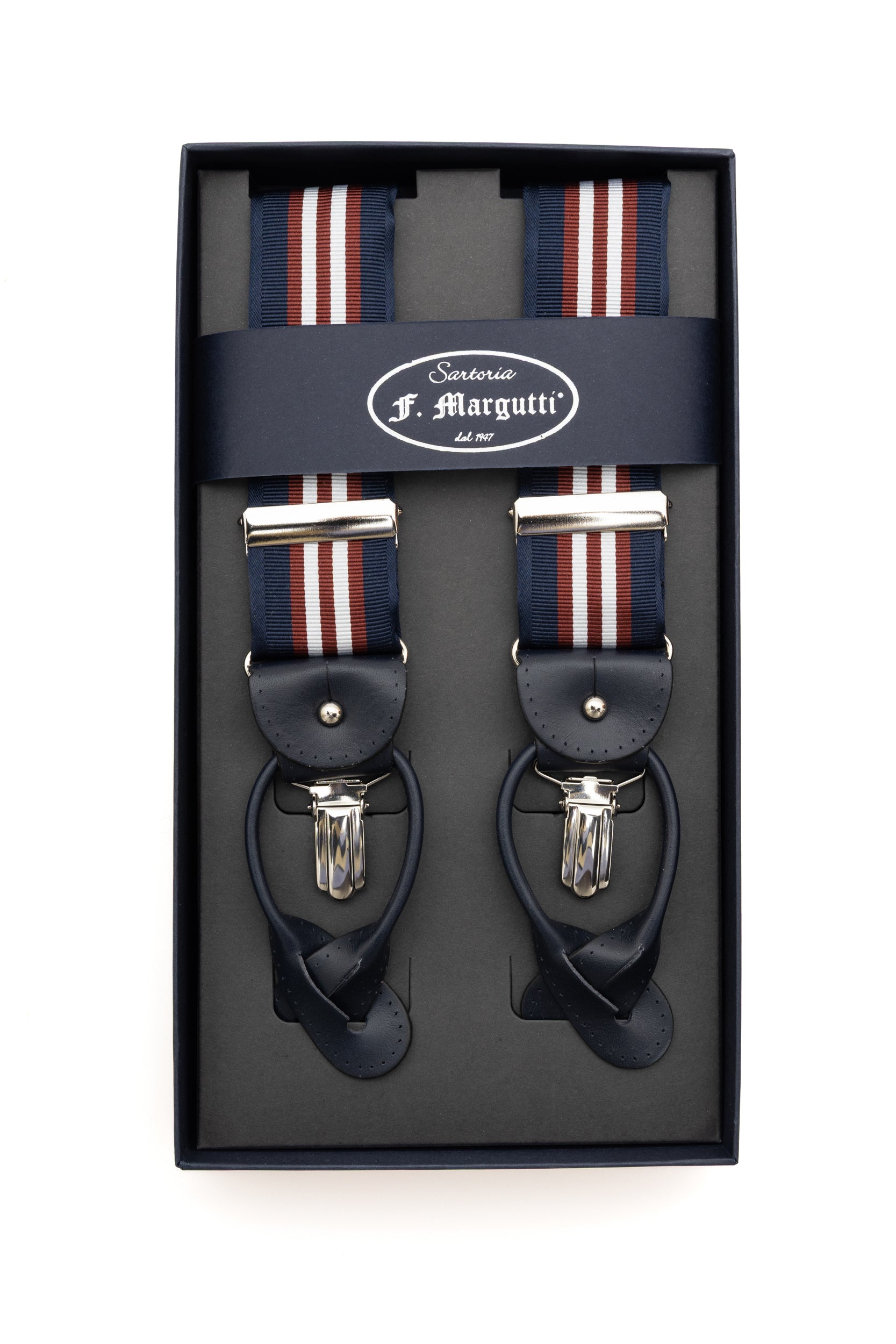 Red Stripe Fabric Suspenders