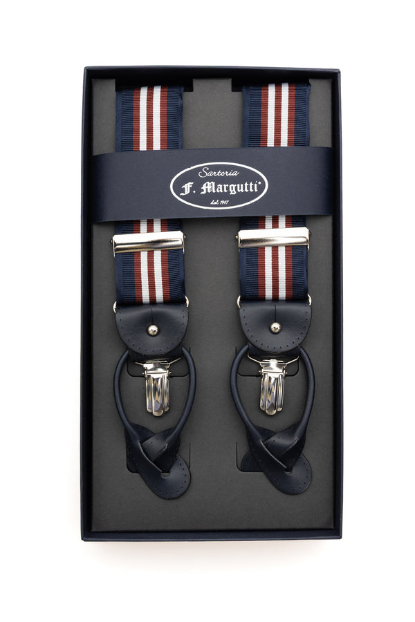 Red Stripe Fabric Suspenders