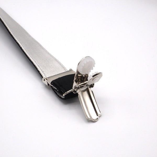 Elegant black thin suspenders