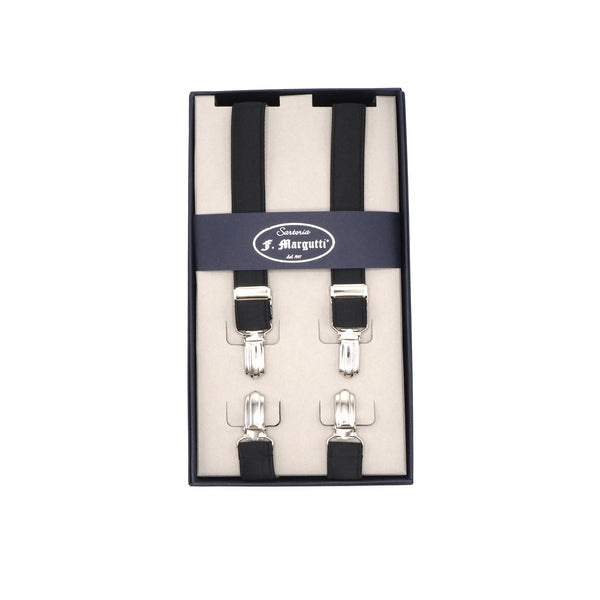 Elegant black thin suspenders