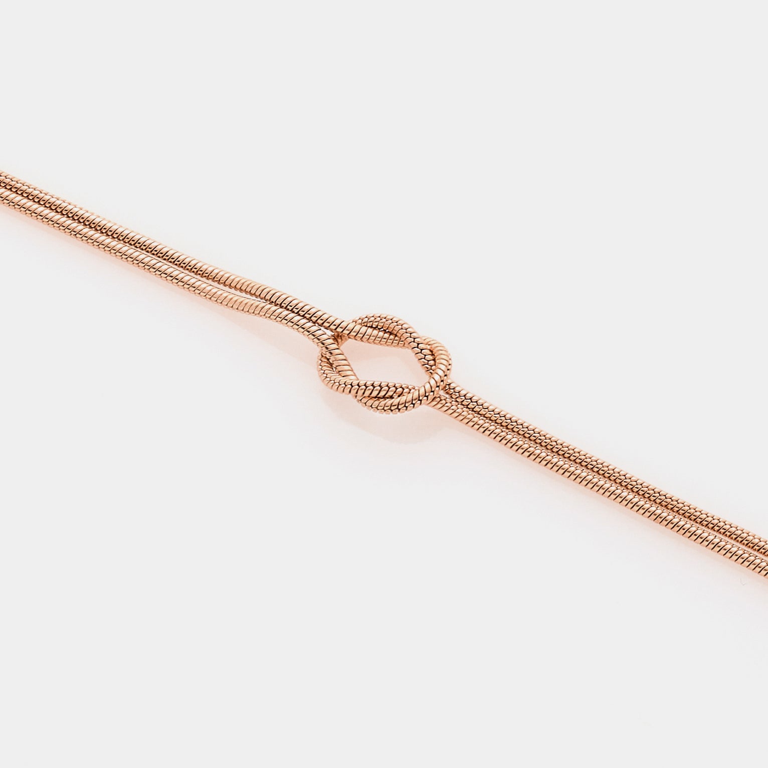 Soft infinity knot bracelet in steel