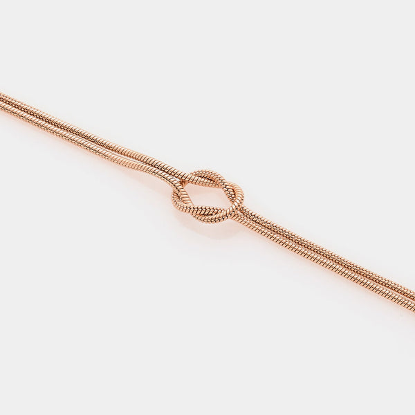 Soft infinity knot bracelet in steel